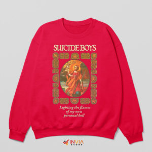Suicideboys Song Lighting the Flames Red Sweatshirt