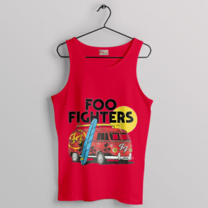 Sunset Van Tour Foo Fighters Red Tank Top