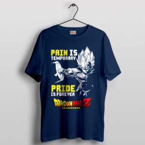 Super Saiyan Vegeta Pride Quote Navy T-Shirt