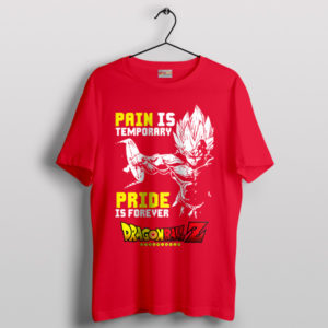 Super Saiyan Vegeta Pride Quote Red T-Shirt
