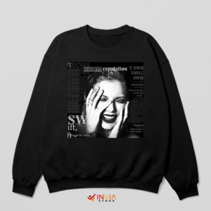 Swift Bad Reputation Lyrics Merch Black Sweatshirt
