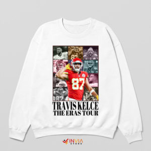 Taylor Eras Tour Travis Kelce White Sweatshirt