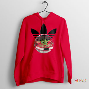 The Child Adidas Style Mandalorian Red Hoodie