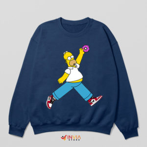 The Homer Donut Meme Air Jordan Navy Sweatshirt