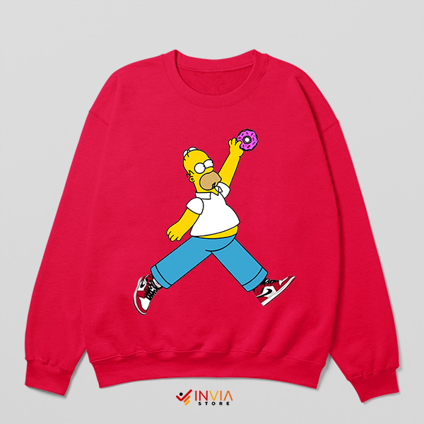 The Homer Donut Meme Air Jordan Red Sweatshirt