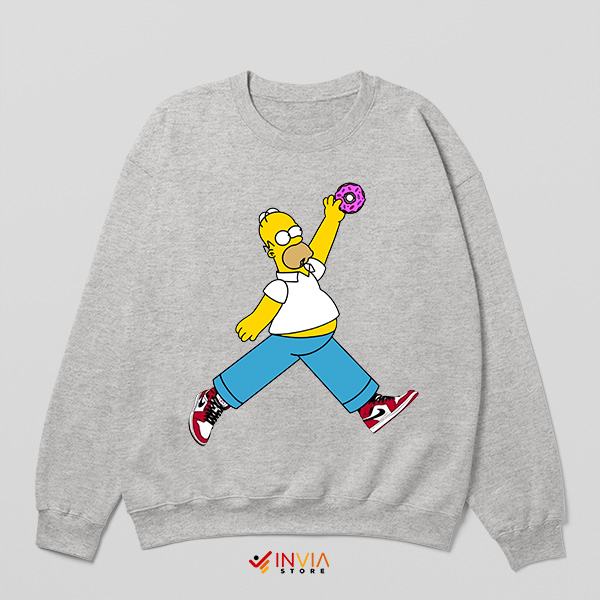 The Homer Donut Meme Air Jordan Sport Grey Sweatshirt