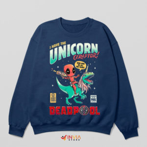 The Unicorn Chronicles Deadpool 3 Navy Sweatshirt