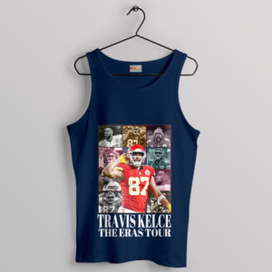 Timeline Eras Tour Travis Kelce Navy Tank Top