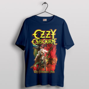 Ultimate Sin Ozzy Osbourne Graphic Navy T-Shirt