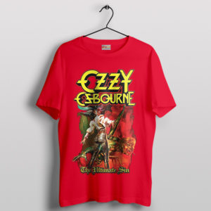 Ultimate Sin Ozzy Osbourne Graphic Red T-Shirt