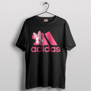 Unique Cartoon Minnie Mouse Retro Adidas Black T-Shirt