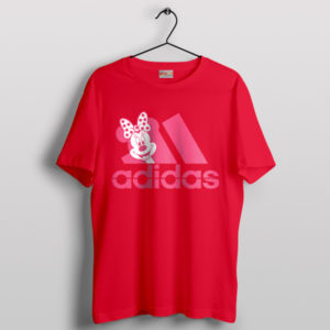 Unique Cartoon Minnie Mouse Retro Adidas Red T-Shirt