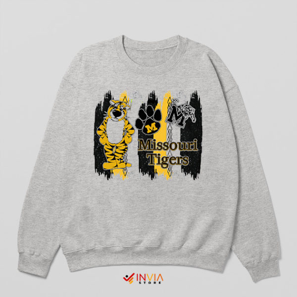 University Mizzou Tigers Mascot Sport Grey Sweatshirt