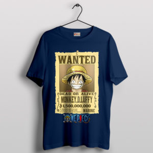 Wanted Snakeman Luffy Straw Hat Navy T-Shirt