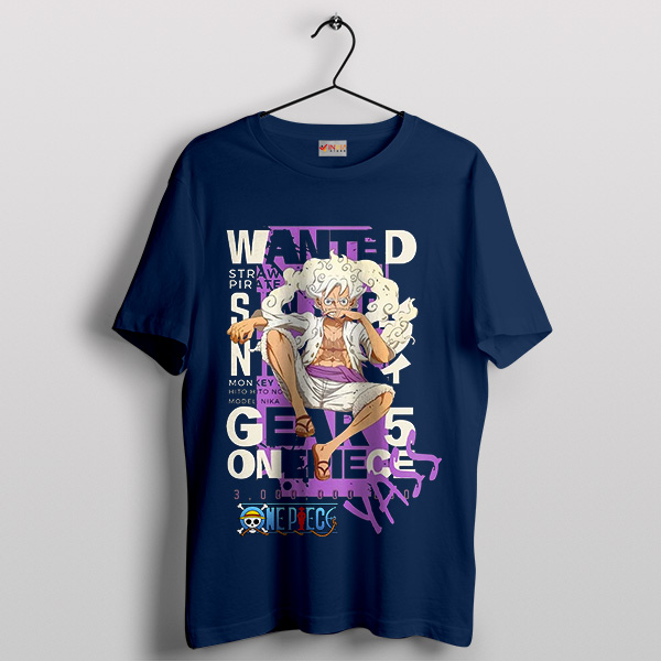 Wanted Snakeman Luffy Use Gear 5 Navy T-Shirt