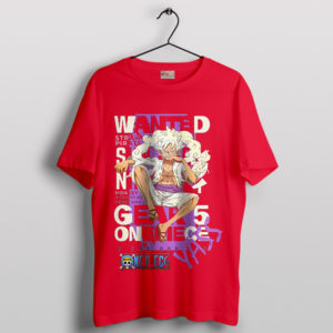 Wanted Snakeman Luffy Use Gear 5 Red T-Shirt