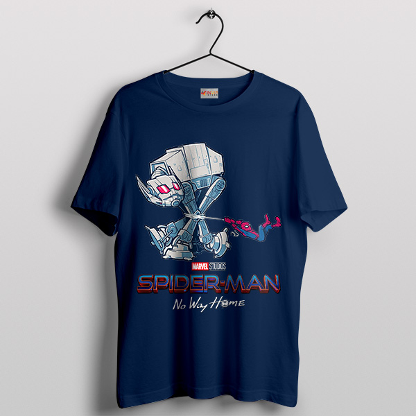 AT-AT Showdown Ant-Man Spider Man Navy T-Shirt