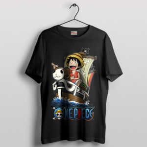 Adventure Luffy's Boat Ride Merry Black T-Shirt