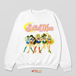 Anime Past Vintage Sailor Moon White Sweatshirt