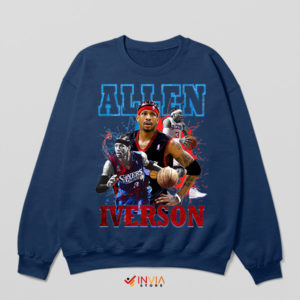 Back in the Game Vintage Iverson Navy Sweatshirt