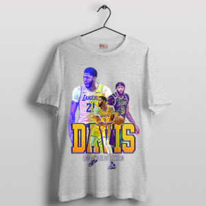 Basketball Legend Anthony Davis Graphic Sport Grey T-Shirt