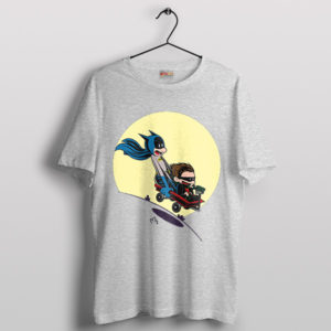 Batman and Robin Duo Calvin and Hobbes Sport Grey T-Shirt
