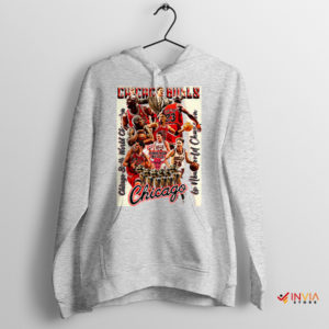 Bulls Heritage Chicago Legends Vintage Sport Grey Hoodie