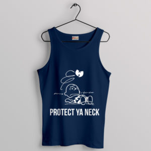 Charlie Brown Protect Ya Neck Navy Tank Top
