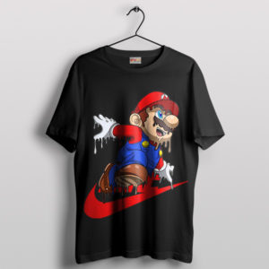 Colorful Odyssey Trippy Mario Bros Black T-Shirt