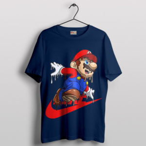 Colorful Odyssey Trippy Mario Bros Navy T-Shirt