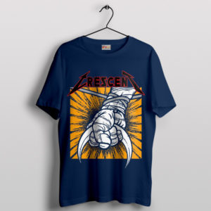Crescent Marvel Moon Knight Metallica Navy T-Shirt