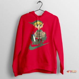 Cutting Grass for Rupees Zelda Link Red Hoodie