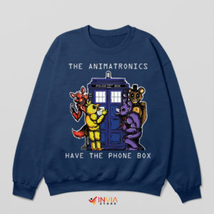 Dr Who Wonderland Animatronics Tardis Navy Sweatshirt
