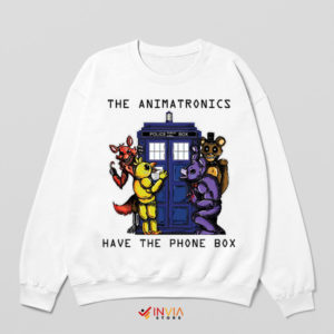 Dr Who Wonderland Animatronics Tardis White Sweatshirt