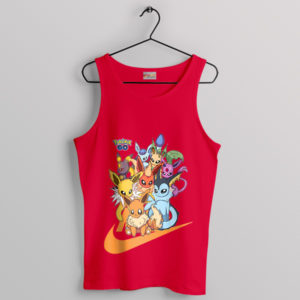 Eevee Evolutions Edition Nike Style Red Tank Top