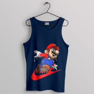 Fantasy Trippy Mario Bros Nintendo Navy Tank Top