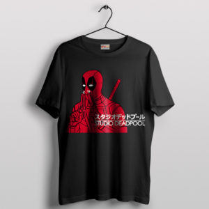 Ghibli Meets Merc Deadpool's Meme Black T-Shirt