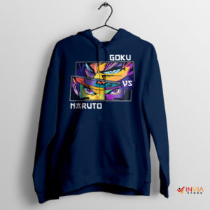 Goku vs Naruto Battle of Heroes Navy Hoodie