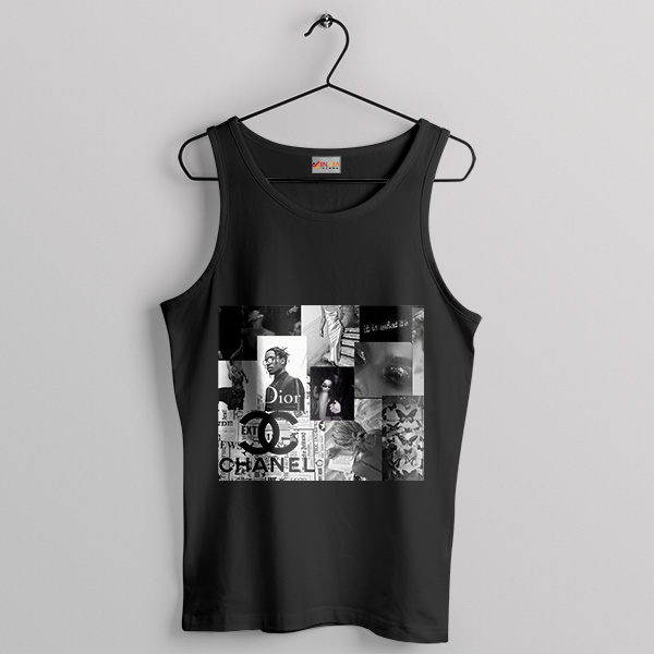 Gritty Glam Collage Travis Scott Fashion Black Tank Top