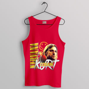 Guitar Heroic Kurt Cobain Retro Red Tank Top