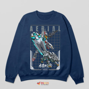 Gundam's Aerial Symphony Skyward Navy Sweatshirt