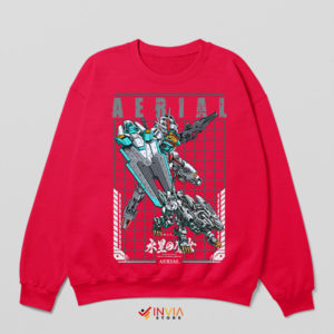 Gundam's Aerial Symphony Skyward Red Sweatshirt