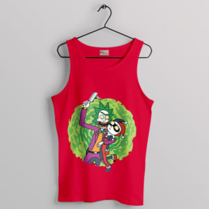 Harley Gets Schwifty Joker Rick Red Tank Top