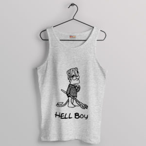 Hip-Hop Meets Hell Boy x Bart Simpson Sport Grey Tank Top