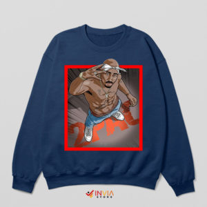 Iconic Westside Visions 2Pac Navy Sweatshirt