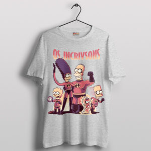 IncredibAles Characters Simpsons Family Sport Grey T-Shirt