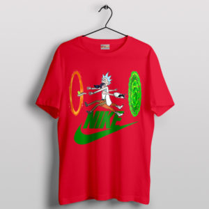 Interdimensional Mishap Rick Morty Red T-Shirt