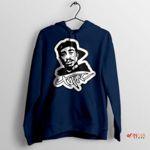 Justice Style 2PAC Inspired Merch Navy Hoodie