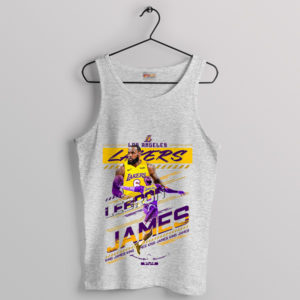 King James in Purple Lakers Iconic Sport Grey Tank Top