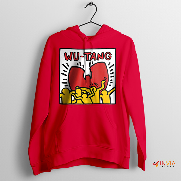 Legends on Walls Wu-Tang x Keith Haring Red Hoodie